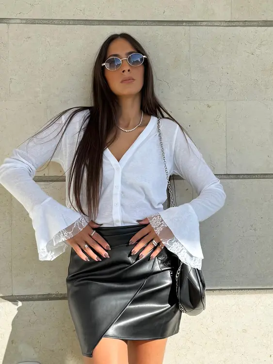 חצאית דמוי עור