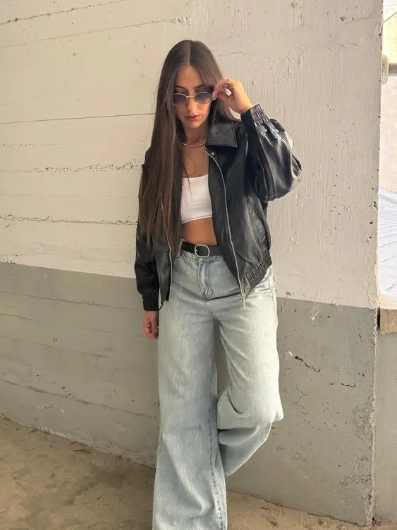 גקט/מעיל דמוי עור