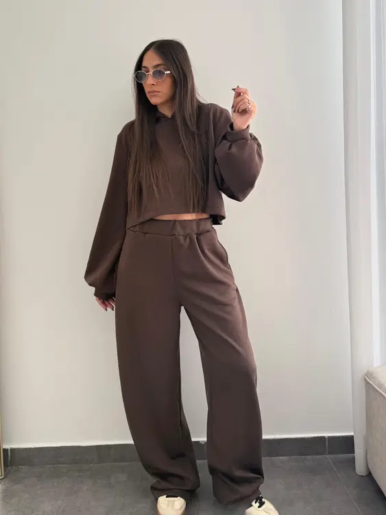 חליפת קפוצון- חום