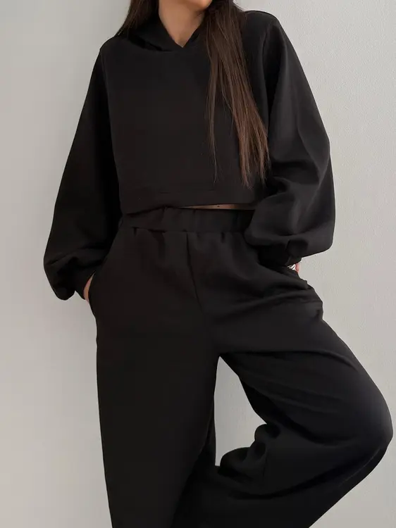 חליפת קפוצון- שחור