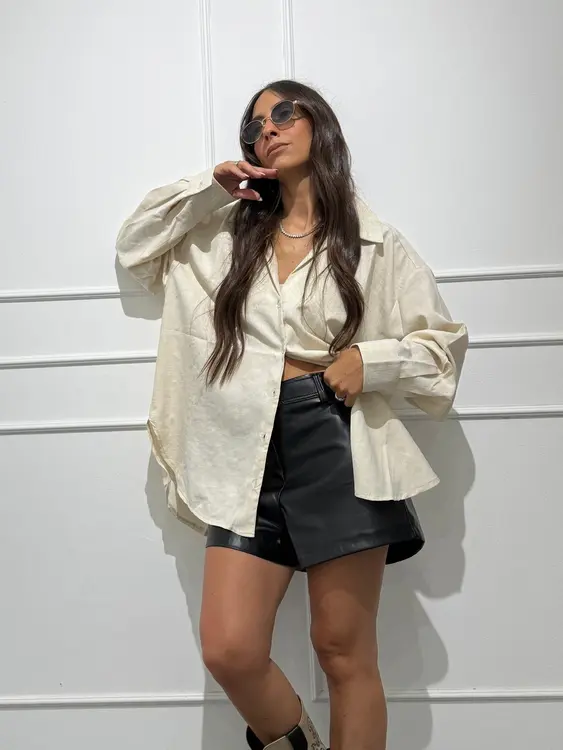 מכופתרת אוברסייז