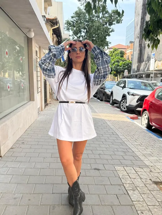 חולצת טוניקה משבצות