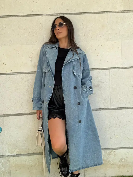 מעיל טרנץ ג'ינס