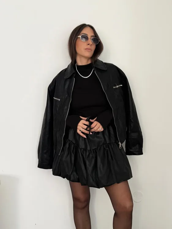 חצאית דמוי עור