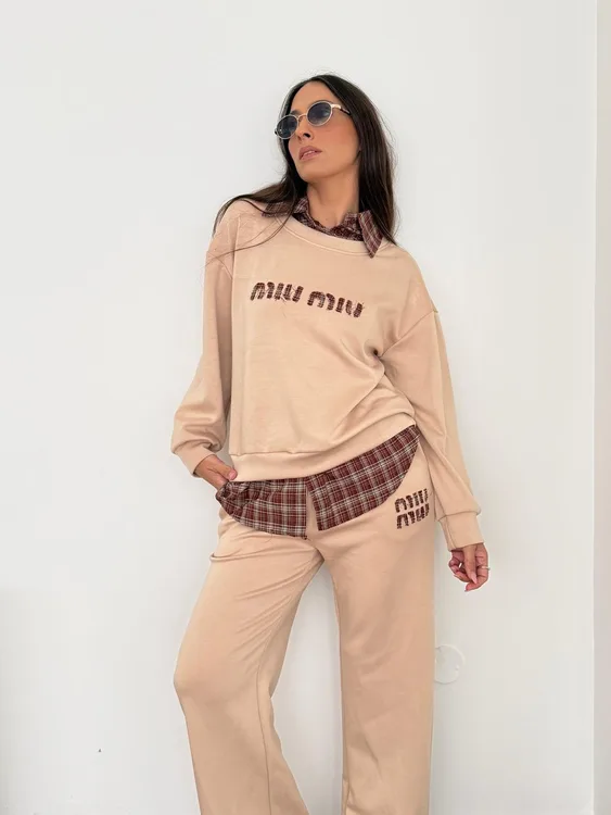 חליפה שילוב משבצות O/S ניוד