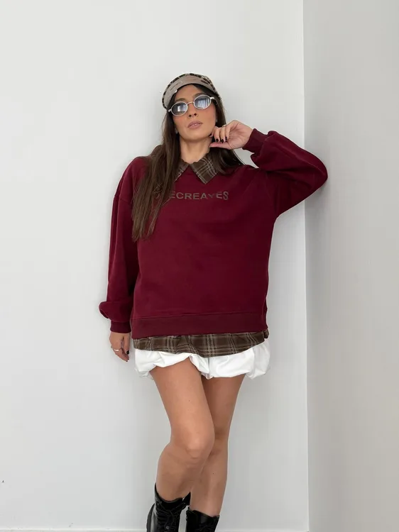 חולצת פוטר שילוב משבצות