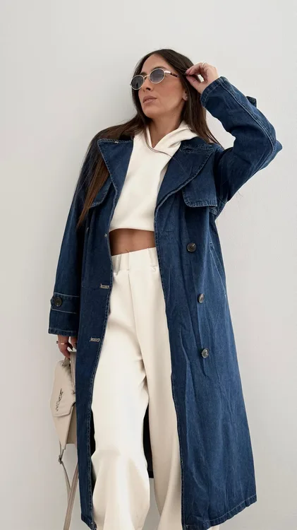 מעיל טרנץ ג'ינס