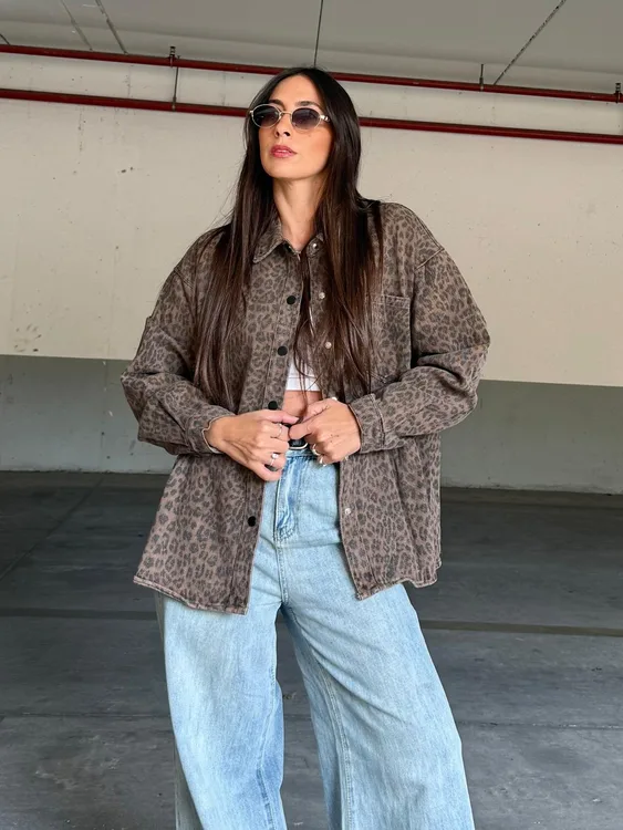 ג'קט דריל מנומר