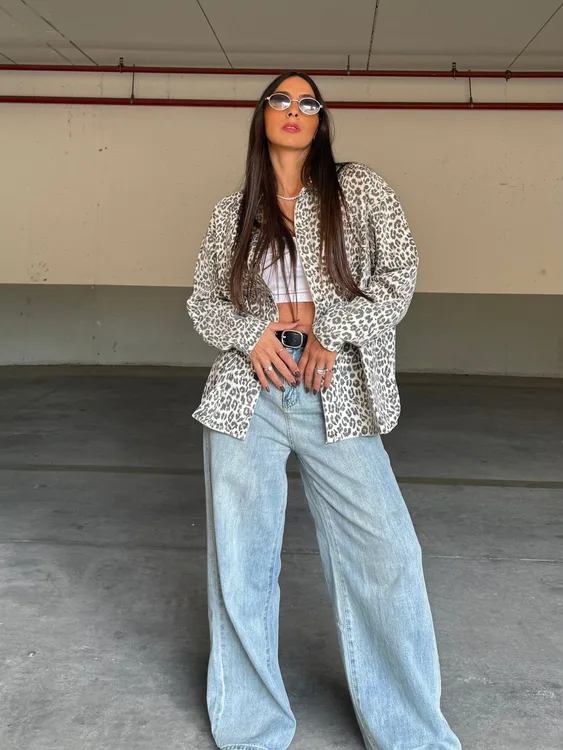 ג'קט דריל מנומר