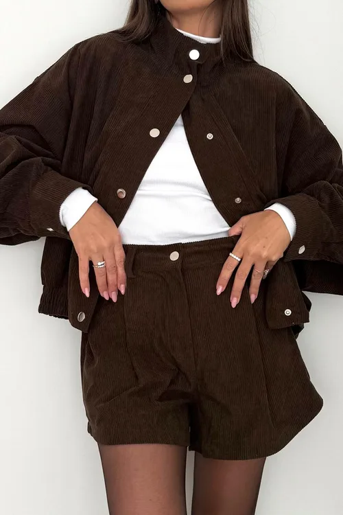 חליפת קורדרוי חום