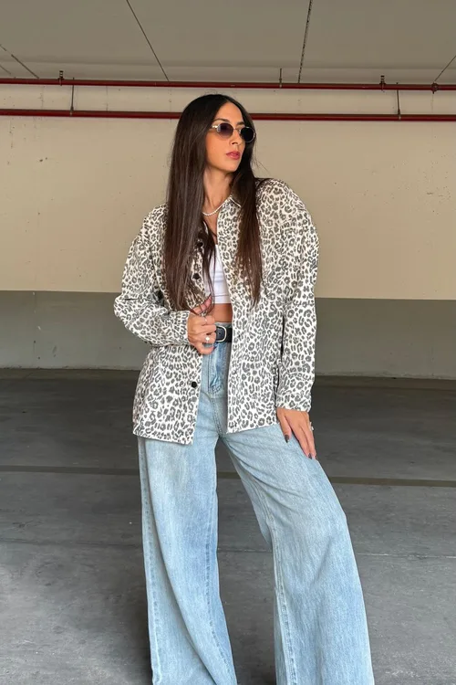 ג'קט דריל מנומר