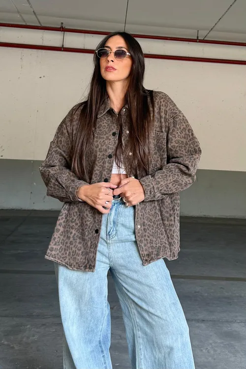 ג'קט דריל מנומר