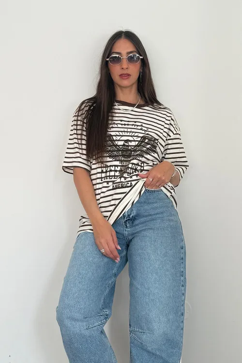 חולצת נשר חום