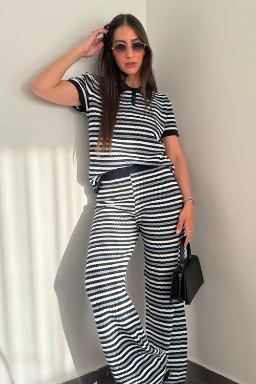 חליפת סריג זיגזג